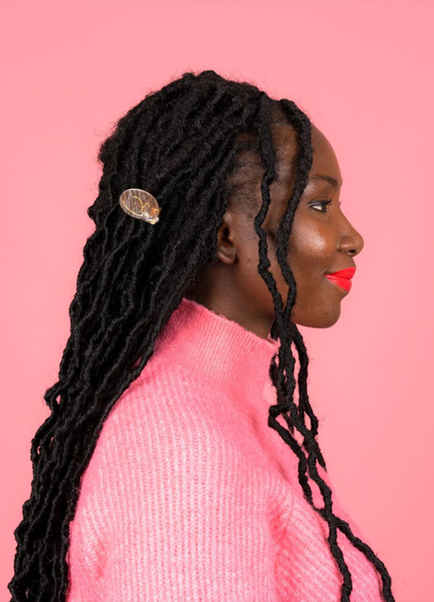 小白襪熟睡貓咪髮夾